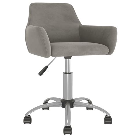 Dioche Chaise Pivotante De Salle Manger Gris Clair Velours Yw Tech