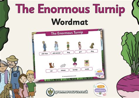 Eyfs The Enormous Turnip Wordmat Grammarsaurus