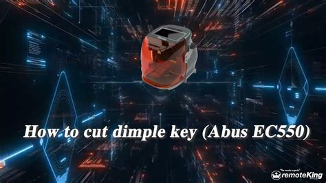 Alpha Pro Kcm9 Dimple Key Cutting Demonstration Abus Ec550 Youtube