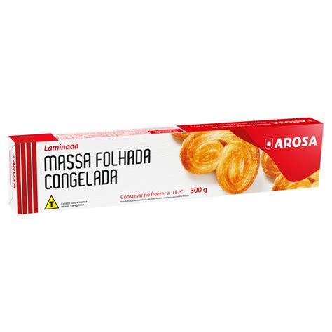 Massa Folhada Laminada Congelada Arosa Caixa 300g Pão de Açúcar