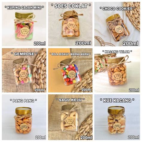 Jual Hampers Kue Kering Souvenir Kue Kering Jar Parcel Lebaran