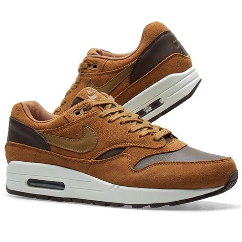 Nike Air Max 1 Leather Premium Baroque Brown Golden Beige END US