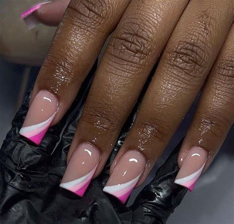 Pin By Tynisha Clarke On Nail Art In 2024 Pink Acrylic Nails Short