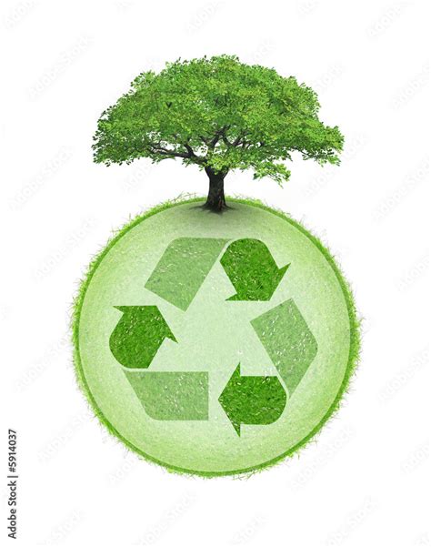 Logo De Recyclage Avec Arbre Stock Photo Adobe Stock