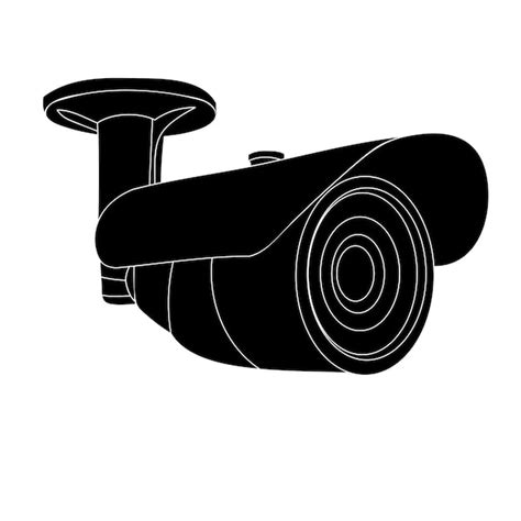 Premium Vector Cctv Camera Silhouette