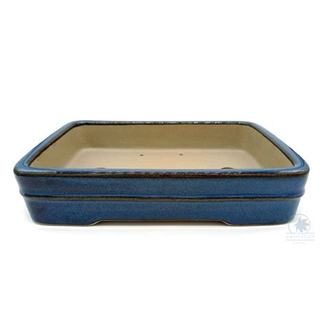 Rectangular Glazed Bonsai Pot 22cm