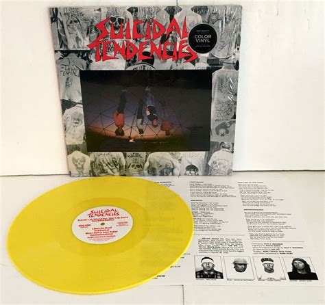 Suicidal Tendencies Self Titled Lp Yellow Vinyl Record With Lyrics