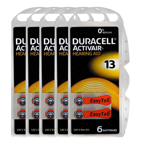 Duracell Hearing Aid Batteries Size Pack Of Strips