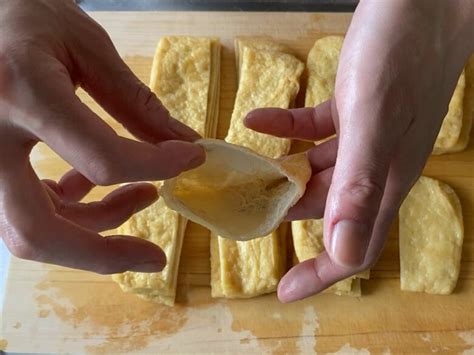 とうもろこしご飯のいなり寿司の作り方・レシピ 油揚げの煮方 ゆきの家飲み料理