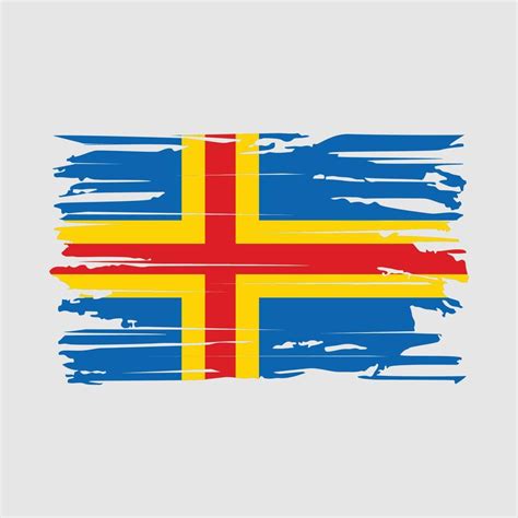 Aland Islands Flag Brush Vector Vector Art At Vecteezy