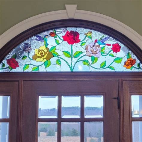 Arched Stained Glass Transom Etsy