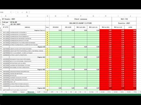 Fichier Excel Audit comptable et financier État de Synthèse shorts