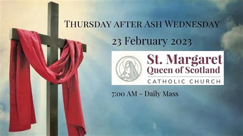 Daily Mass Thursday After Ash Wednesday 23 February 7 00AM YouTube