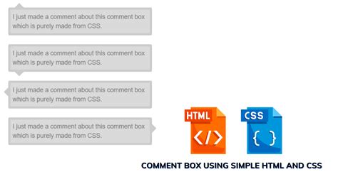 Create Comment Box In HTML And CSS