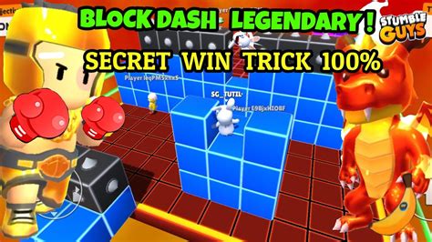 Block Dash Trick Win Stumble Guys Youtube