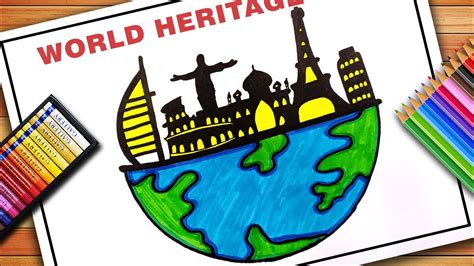 World Heritage Day Drawing Heritage Day Poster World Heritage Day