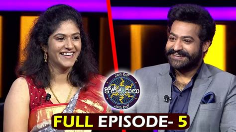 Evaru Meelo Koteeswarulu Episode 5 Questions Jr NTR Anuradha