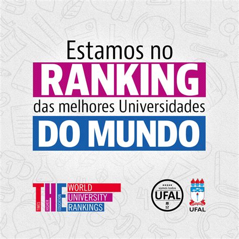 Ufal Est Entre As Melhores Universidades Do Mundo Not Cias