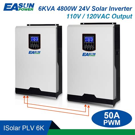 Easun Power Inversor Solar De Onda Sinusoidal Pura Cargador De Bater A