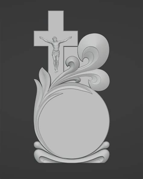 Memorial Tombstone With Cross And Christ For Cnc 3d Model 3d Printable Cgtrader