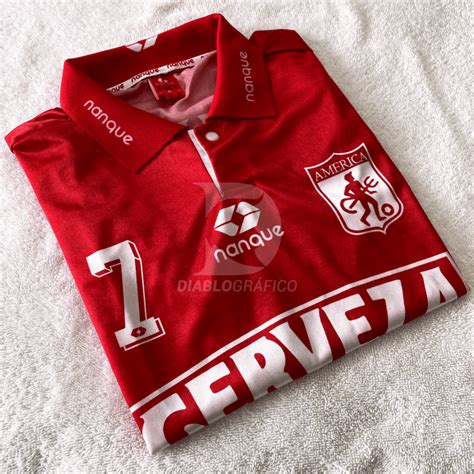 Camiseta Am Rica De Cali Roja Diablo Gr Fico