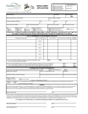 Fillable Online Psi Enrollment Form Fax Email Print Pdffiller