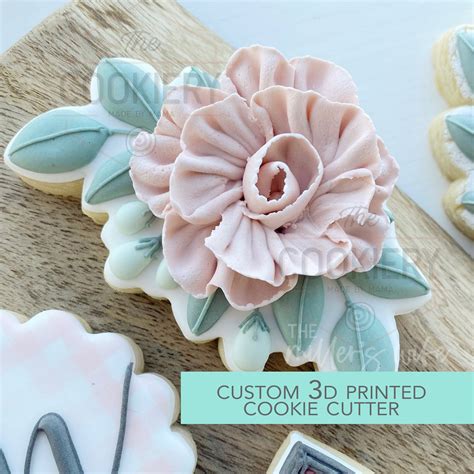 Floral Corner Cluster Cookie Cutter Floral Cookie Cutter Etsy