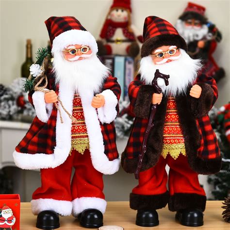 Christmas Standing Santa Claus Decor Figurine Decoration Ornament