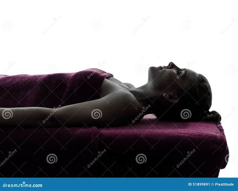 Woman Massage Therapy Silhouette Stock Image Image Of Closeup Portrait 51899891