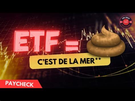 Pourquoi je déteste les ETF Je détruis un a un les arguments en leur