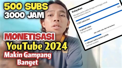 Daftar Monetisasi YouTube Dengan 3000 Jam Tayang Lebih Mudah Di Terima