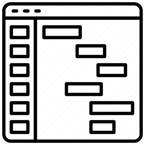 Gantt Chart Bar Progress Schedule Flowchart Icon Download On