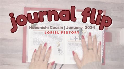 Journal Flip January Flip Through Hobonichi Cousin YouTube