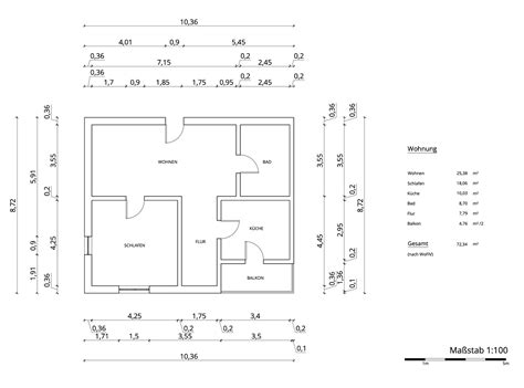 Wohnflächenberechnung Schritt für Schritt