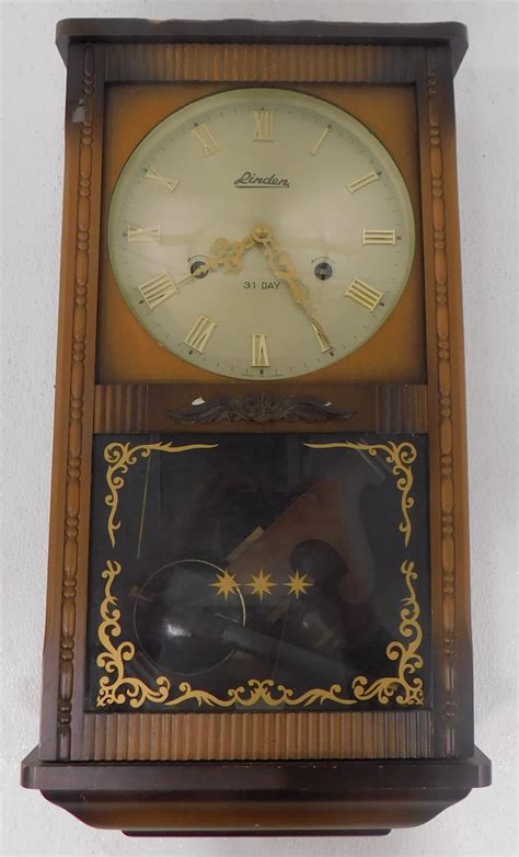 Buy The Vintage Linden 31 Day Wall Clock Made In Japan Goodwillfinds