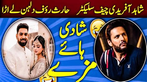 Shahid Afridi Chaif Selector And Haris Rauf Marriage Funn 🤣 Youtube