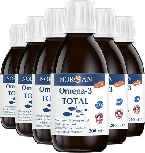 Norsan Premium Omega 3 Fischöl Total Naturell Hochdosiert 6er Pack 6x