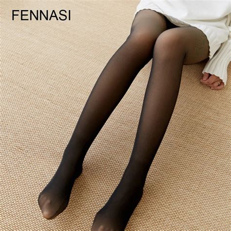 Fennasi Sexy Warm Black Women Tights Winter Leg Warmer Women Pantyhose High Waist Female Tights