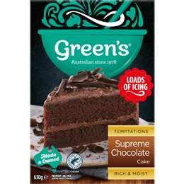 Green S Temptations Supreme Chocolate Cake Mix G Woolworths