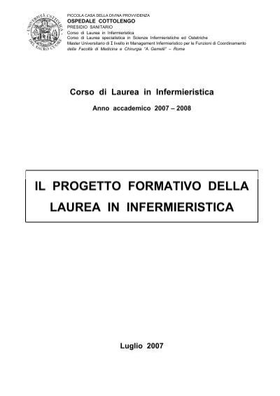 Il Progetto Formativo Della Laurea In Infermieristica Cottolengo