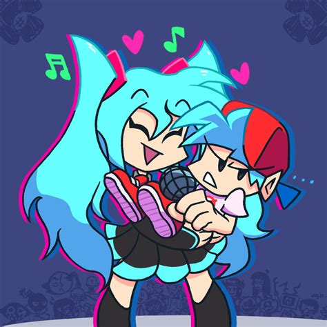 Bf And Miku By Apolloniustt On Newgrounds Miku Friday Night Fan Art