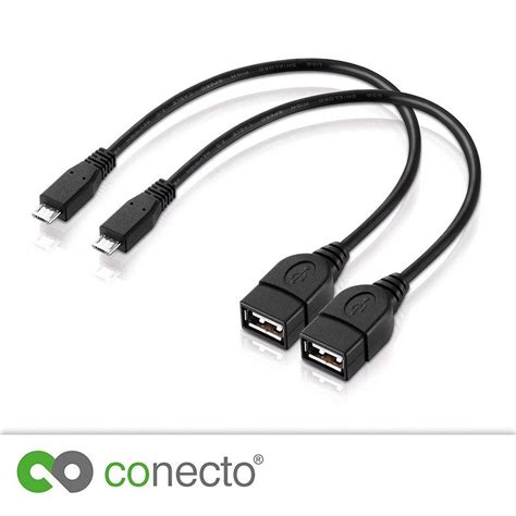 Conecto Usb Otg Adapter Kabel Micro Usb 20 Stecker Usb Buchse Typ A