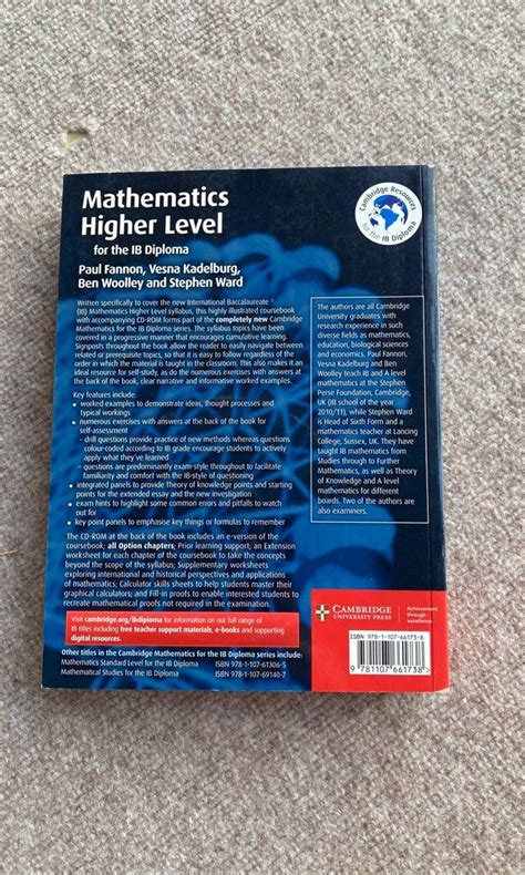 IB HL Mathematics Textbook Hobbies Toys Books Magazines