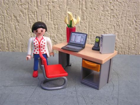 Playmobil Bureau Avec Secr Taire Ordinateur Chaise Classeur