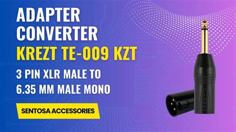 Adapter Converter KREZT TE 009 KZT Converter 3 Pin Xlr Male To 6 35