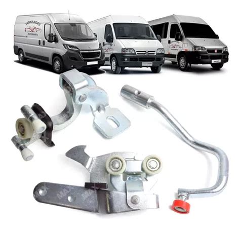 Kit Carrinho Guia Porta Lateral Correr Ducato Jumper Boxer