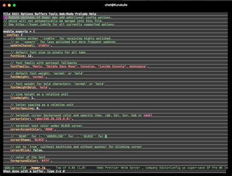 Emacs Running In Hyper Displays File With An Underscore Under Every