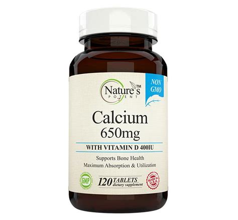 Natures Potent™ Calcium 650 Mg Carbonate With Vitamin D 3 Nature