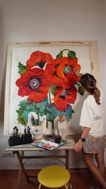 Janet Pulcho Watercolor On Instagram Watercolor Big Poppies