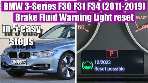 Bmw Series F F F Brake Fluid Warning Light Reset Erase